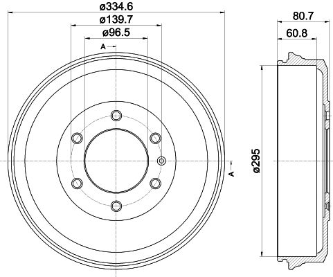 HELLA PAGID stabdžių būgnas 8DT 355 302-591